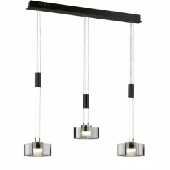 Suspension Fischer & Honsel Lavin LED Noir, 3 lumières