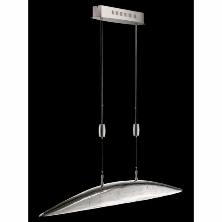 Suspension Fischer SHINE LED Nickel mat, 6 lumières