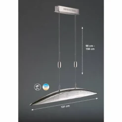 Suspension Fischer SHINE LED Nickel mat, 6 lumières