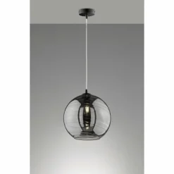 Suspension Fischer-Honsel Opie Noir, 1 lumière
