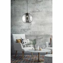 Suspension Fischer-Honsel Opie Noir, 1 lumière