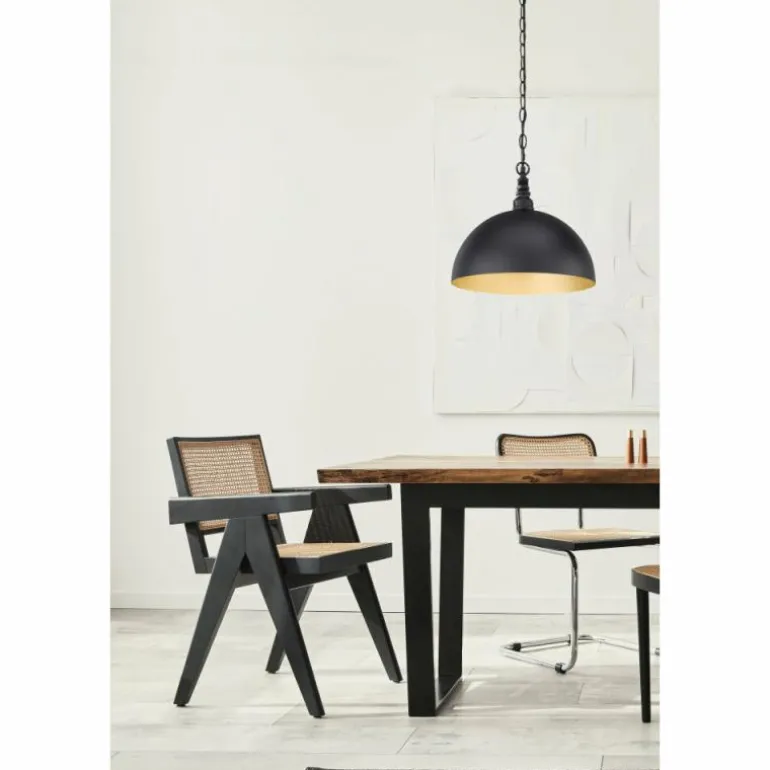 Suspension Fischer-Honsel Leitung Noir, 1 lumière