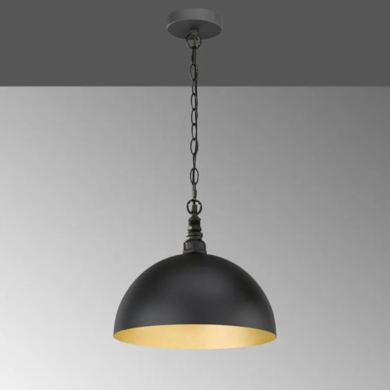 Suspension Fischer-Honsel Leitung Noir, 1 lumière