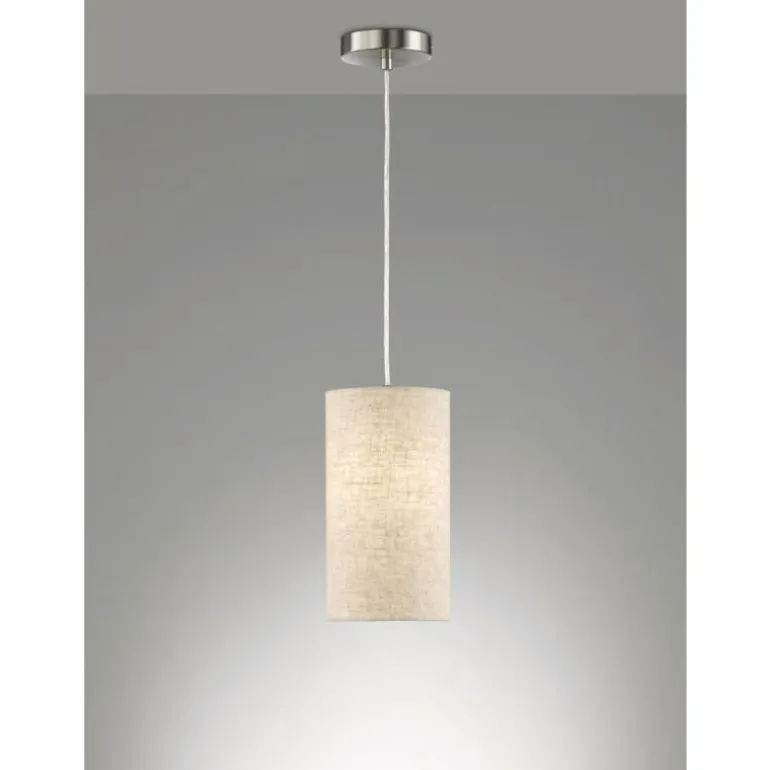 Suspension Fischer-Honsel Thor Nickel mat, 1 lumière