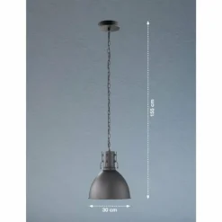 Suspension Fischer-Honsel Thor Noir, 1 lumière