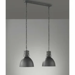 Suspension Fischer-Honsel London Noir, 2 lumières