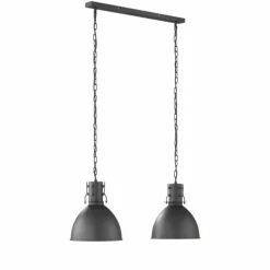 Suspension Fischer-Honsel London Noir, 2 lumières