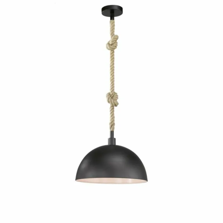 Suspension Fischer-Honsel Rope Noir, 1 lumière