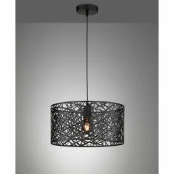 Suspension Fischer-Honsel Ted Noir, 1 lumière