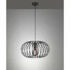 Suspension Fischer-Honsel Mocca Noir, 1 lumière