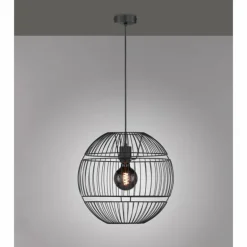 Suspension Fischer-Honsel Drops Noir, 1 lumière