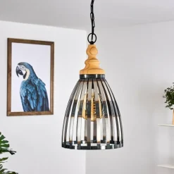 Suspension Flaine Brun, Noir, 1 lumière