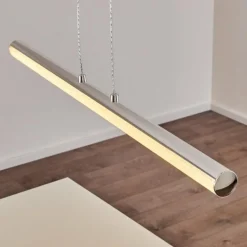 Suspension Flaut LED Chrome, 1 lumière, Télécommandes, Changeur de couleurs