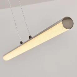 Suspension Flaut LED Chrome, 1 lumière, Télécommandes, Changeur de couleurs