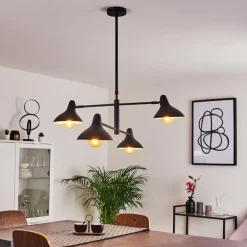 Suspension Fort Noir, 4 lumières