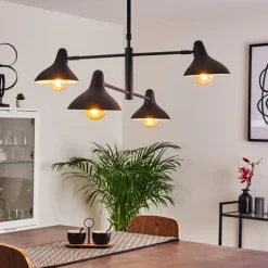 Suspension Fort Noir, 4 lumières