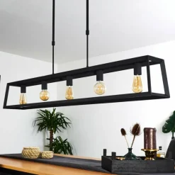 Suspension Foss Noir, 5 lumières