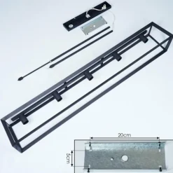 Suspension Foss Noir, 5 lumières