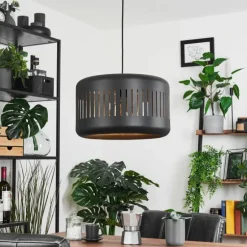 Suspension Fournie Noir, 1 lumière