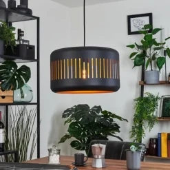 Suspension Fournie Noir, 1 lumière