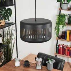 Suspension Fournie Noir, 1 lumière