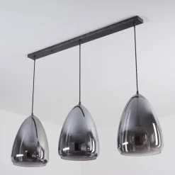 Suspension Francisco Argent Oxydé, 3 lumières