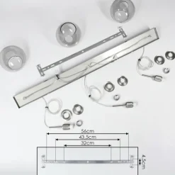 Suspension Freeport Nickel mat, 3 lumières