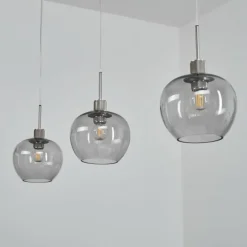 Suspension Freeport Nickel mat, 3 lumières