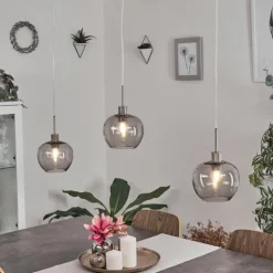 Suspension Freeport Nickel mat, 3 lumières