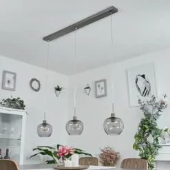 Suspension Freeport Nickel mat, 3 lumières