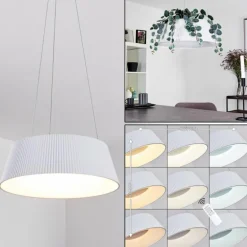 Suspension Fremont LED Blanc, 1 lumière, Télécommandes