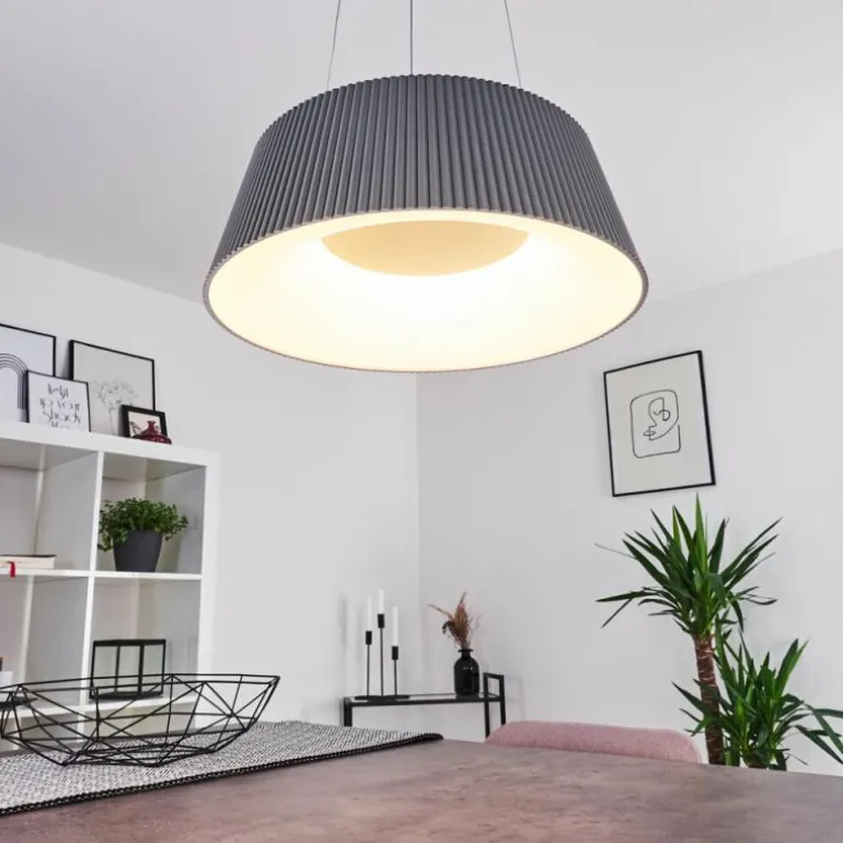 Suspension Fremont LED Gris, 1 lumière, Télécommandes