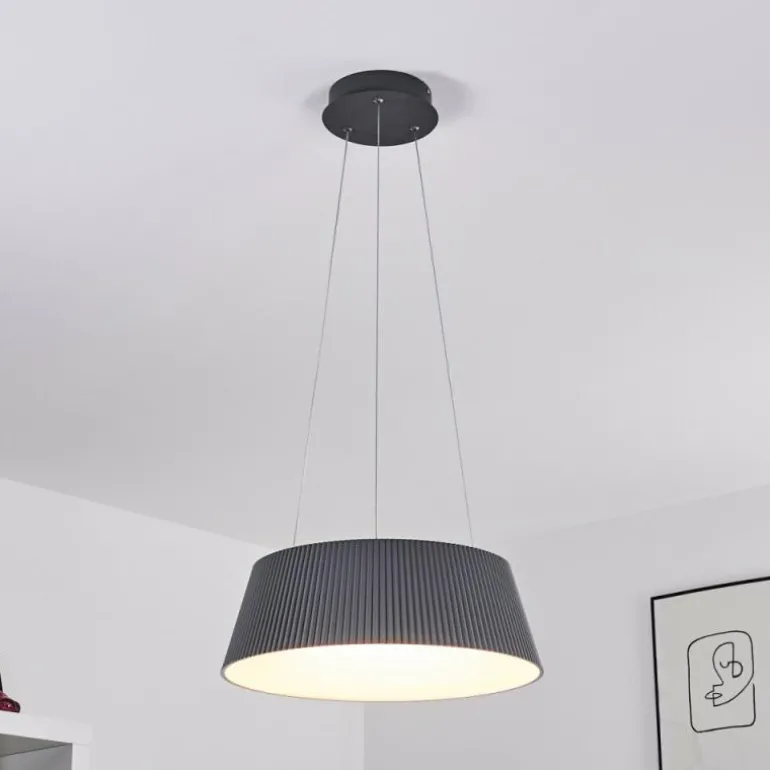 Suspension Fremont LED Gris, 1 lumière, Télécommandes