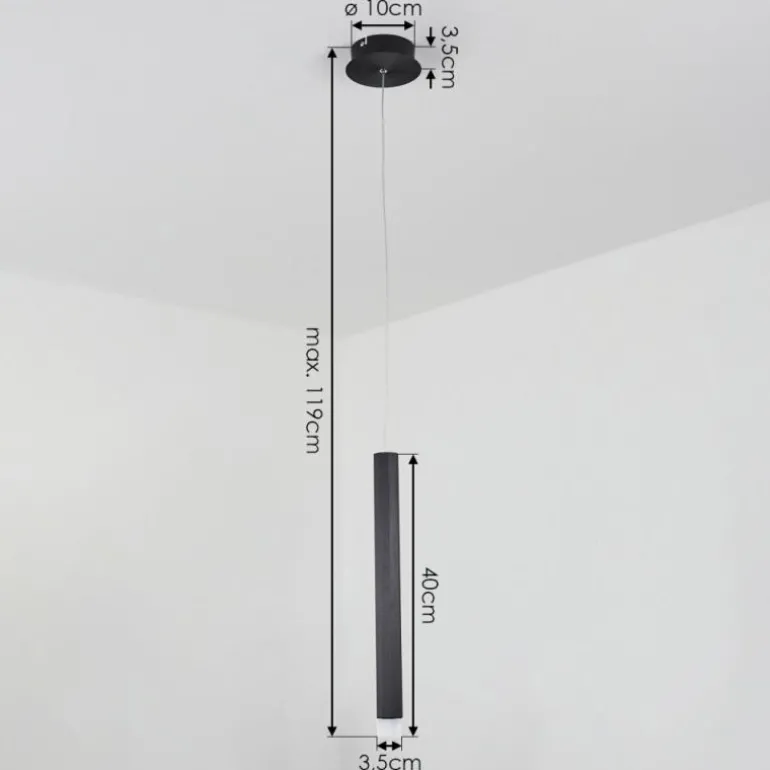 Suspension Freshwater LED Noir, 1 lumière