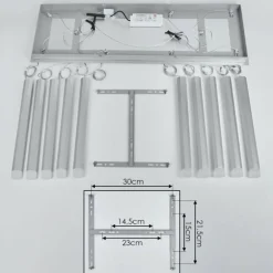 Suspension Freshwater LED Aluminium, 10 lumières