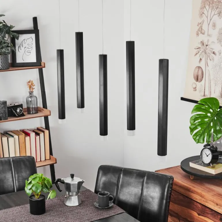 Suspension Freshwater LED Noir, 5 lumières