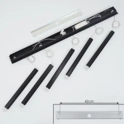 Suspension Freshwater LED Noir, 5 lumières