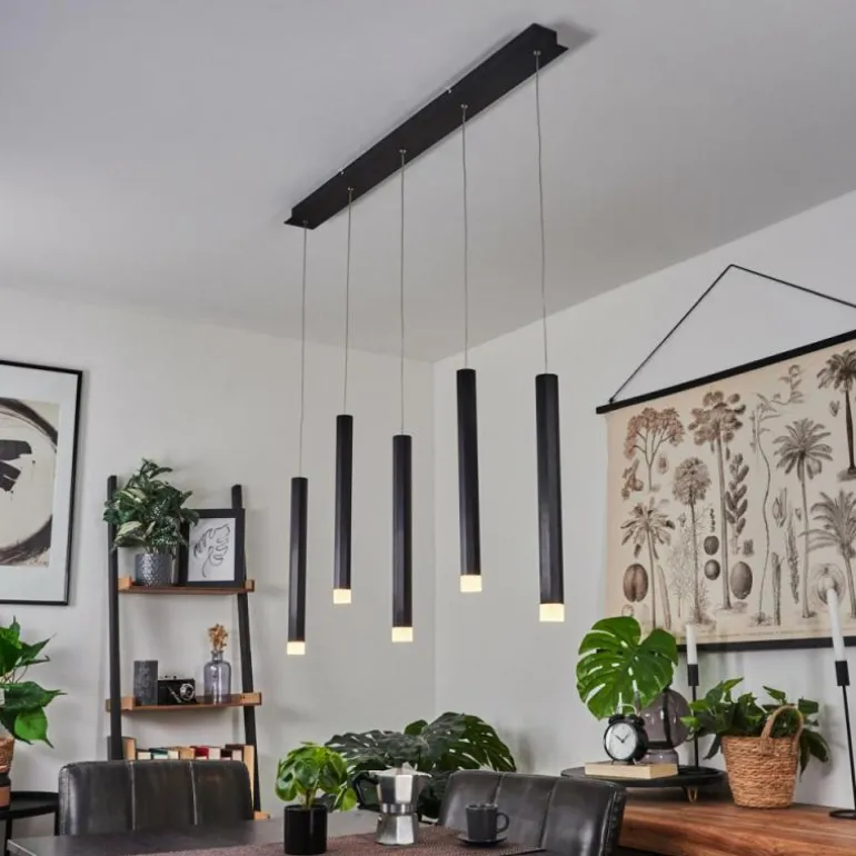 Suspension Freshwater LED Noir, 5 lumières