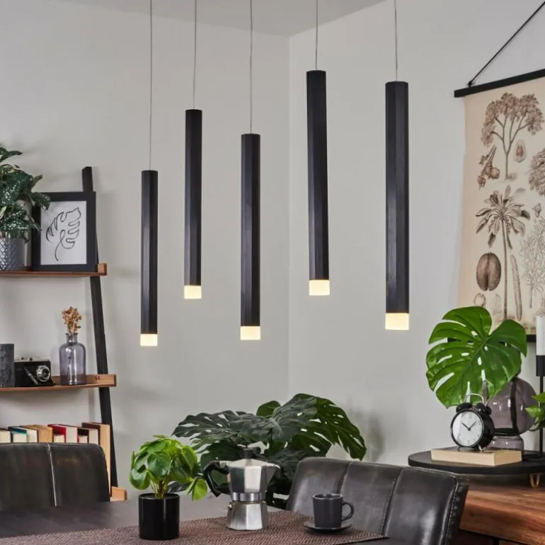 Suspension Freshwater LED Noir, 5 lumières