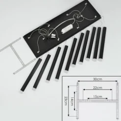 Suspension Freshwater LED Noir, 10 lumières