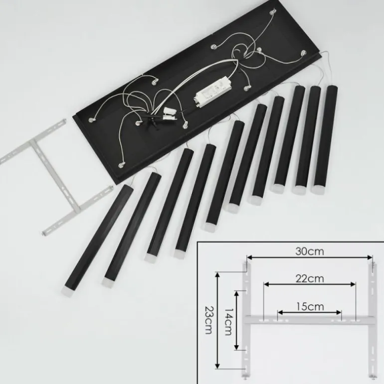 Suspension Freshwater LED Noir, 10 lumières