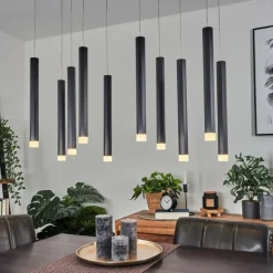 Suspension Freshwater LED Noir, 10 lumières