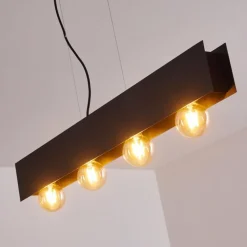 Suspension Fria Noir, 4 lumières