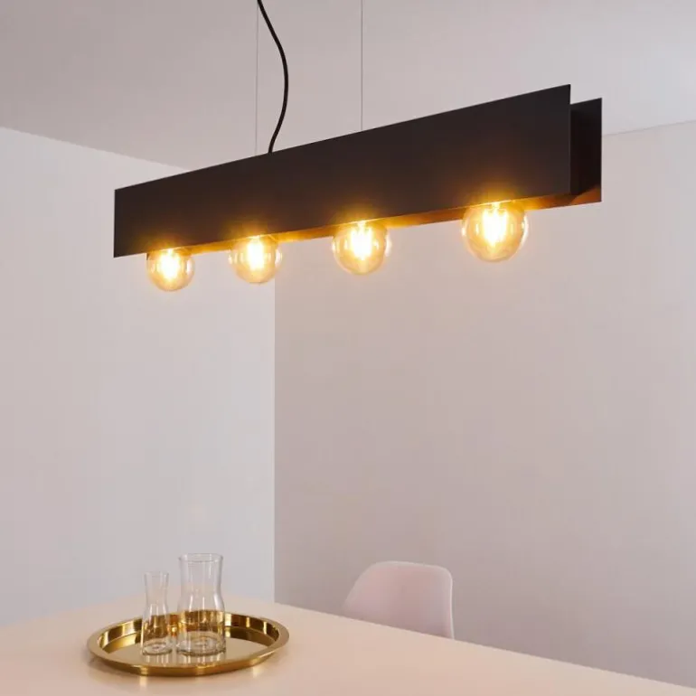 Suspension Fria Noir, 4 lumières