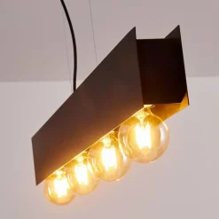 Suspension Fria Noir, 4 lumières