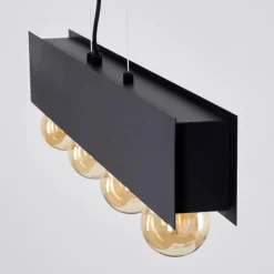 Suspension Fria Noir, 4 lumières