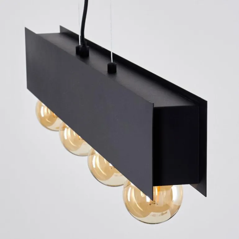 Suspension Fria Noir, 4 lumières