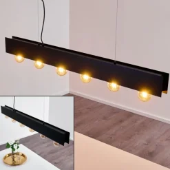 Suspension Fria Noir, 6 lumières