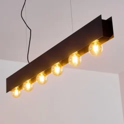 Suspension Fria Noir, 6 lumières