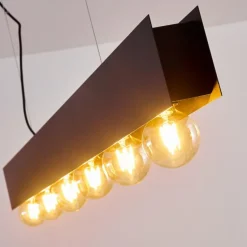 Suspension Fria Noir, 6 lumières